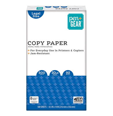 Premium Printer Copy Paper, 8.5 x 14, 92 Bright, 1 Ream 500 Sheets