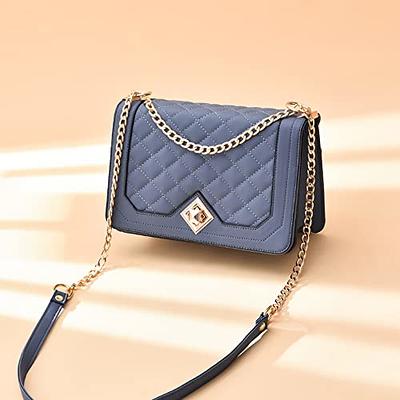 HINFKA Women'S Small Crossbody Bag Pu Leather Shoulder Bag Small Handbag  Clutch Bag Fashion Versatile Evening Bag (Misty Blue) - Yahoo Shopping