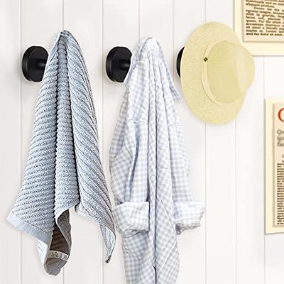 TOFIIGREM Black Wall Hooks Towel Hooks, 3 Pack Coat Hooks Robe