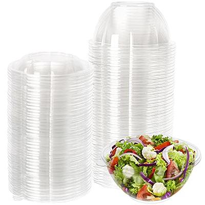 32oz Pho Soup Container Plastic Bowl & Lids Set, Black