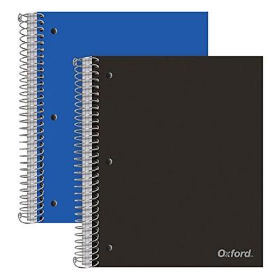 Oxford Spiral Notebooks, 3-Subject, Wide Ruled Paper, Durable