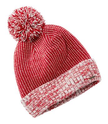 L.L.Bean Women's Winter Lined Pom Beanie - Nautical Red