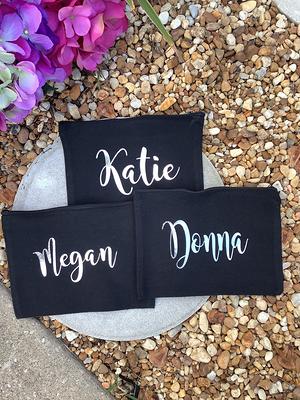 Wholesale Custom Makeup Bag, Bridesmaid Personalized Canvas Pencil Case,  Bridal Gift Cosmetic Pouch, Bulk Buy Logo Pouch Bag - Yahoo Shopping