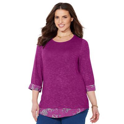 Plus Size Women's Impossibly Soft Duet Tunic by Catherines in Berry Pink  Paisley (Size 5X) - Yahoo Shopping