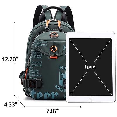 Kingsons Sling Bag Small Crossbody Backpack for Men Waterproof Chest Shoulder Bags Casual Daypack for Travel Cycling