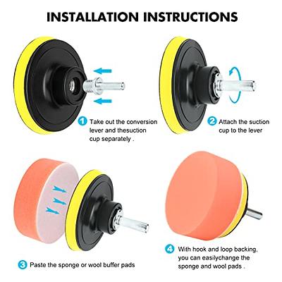 Polishing Pads KiT Car Buffer Polisher Kit Drill Buffing Kit for