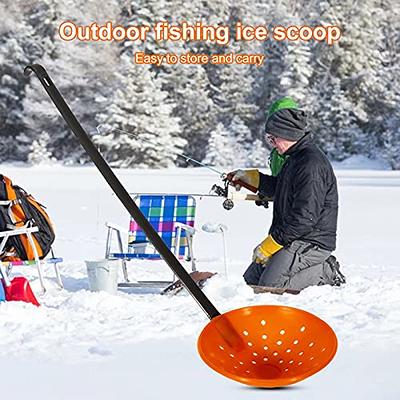 Yirepny Ice Scooper Skimmer, Extra-Large for Scooping Out Ice While Ice  Fishing, Lightweight Ice Fishing Ladle Big Holes Aluminum Alloy ABS  Wear-Resistant Ice Fishing Strainer for Angling Silver Red - Yahoo Shopping