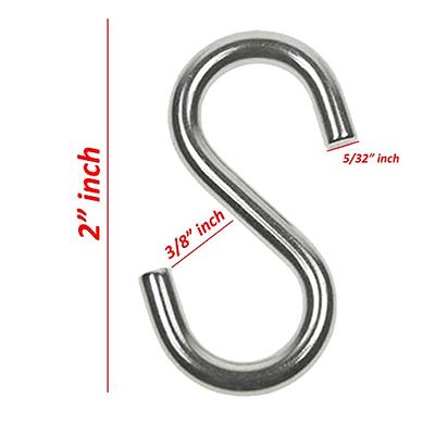 Wideskall 2 inch Zinc Plated Wire Gate Hook and Eye Latch Pack of 4