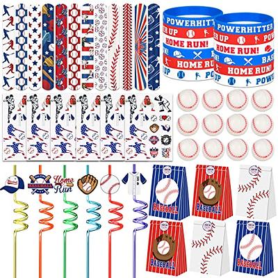 CupaPlay 24 Pcs Baseball Motivational Silicone Wristband for Kids - Personalized Silicone Rubber Bracelets - Sports Prizes - Party Favors