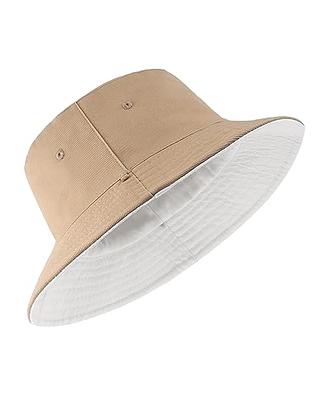 Adjustable All Season Bucket Hat Cotton Wide Brim Bucket Hat Trendy Unisex  Sun Hat Lightweight Packable Outdoor Travel Boonie