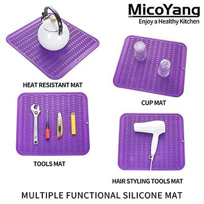 MicoYang Silicone Dish Drying Mat for Multiple Usage,Easy  clean,Eco-friendly,Heat-resistant Silicone Mat for Kitchen Counter or  Sink,Refrigerator or Drawer Liner Purple XXL 24 inches x 18 inches - Yahoo  Shopping