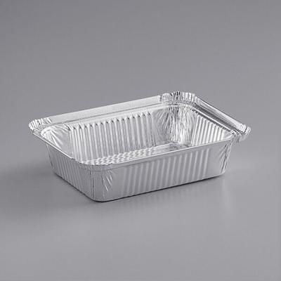 Choice 2.25 lb. Foil Oblong Take-Out Container with Dome Lid - 250/Case