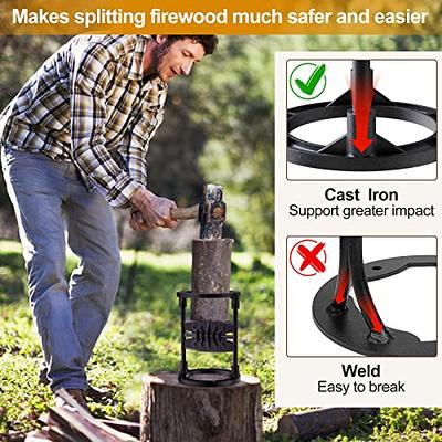 Steel Firewood Splitter, Kindling Wood Cracker Cutting Tool for