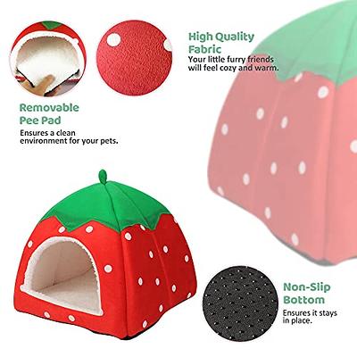 Tierecare Guinea Pig Hideout Hamster Bed Rabbit House Cave Accessories Cozy  Hide-Out for Bunny Hedgehog Ferret Chinchilla&Other Small Animals