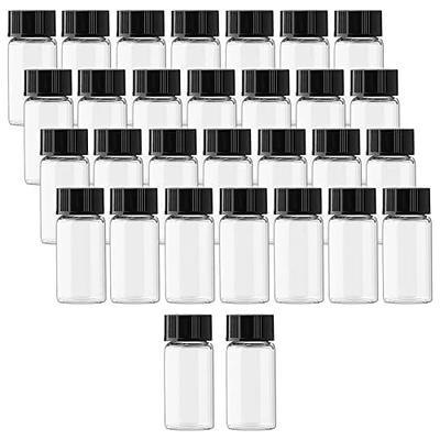 Csfglassbottles 16pcs 25ml Clear Small Glass Vials with White