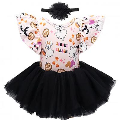 MOMMY'S NEW MAN Toddler Girl Halloween Chroma Skeleton Tutu Skirt