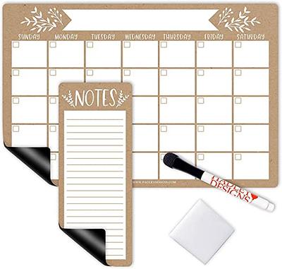 Mr. Pen- Dry Erase Calendar for Fridge, Magnetic, 14.7 x 11.8, Magnetic  Calendar with 4 Dry Erase Markers, Magnetic Calendar for Fridge, Magnetic