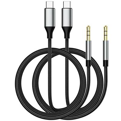 Aux Cable for iPhone 15/Pro/Max/Plus - USB-C to 3.5mm Audio Cord Car Stereo  Aux-in Adapter Speaker Jack Wire Braided TYPE-C for iPhone 15/Pro/Max/Plus  