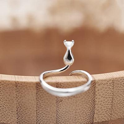 S Jewelry For Women Rings, Fox Rings, Rose Gold Crystal Lovely Fox Animal  Cute Rings For