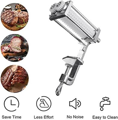 Meat Tenderizer 2 Spike Rollers Steak Machine Hand Crank Flatten Marinate  Tool