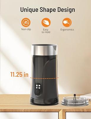 OVENTE 8.1 oz. White Stainless Steel Electric Milk Frother 3 in 1