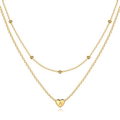 Heart Necklaces for Women, 14k Gold Plated/Silver Colour Heart Necklace  Cute Necklaces Dainty Heart Pendant Necklace Simple Choker Necklaces for  Women Trendy Jewelry Gifts for Teen Girls