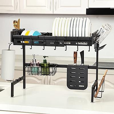 Expandable Dish Drying Rack, Over Sink Dish Drying Rack, Draining