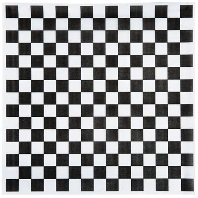 Choice 15 x 15 Black Check Deli Sandwich Wrap Paper - 1000/Pack