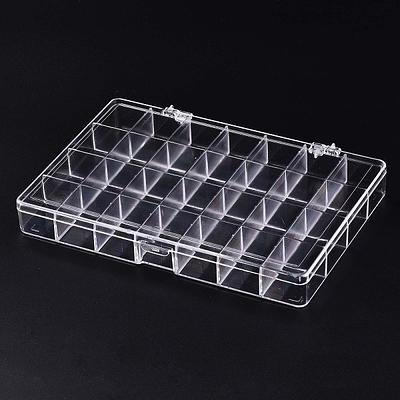 Leelosp 28 Pieces Mixed Sizes Small Storage Containers Rectangular Plastic  Organizer Box Clear Bins Lids Empty Crayon Boxes Case Hinged for Item  Organizing - Yahoo Shopping