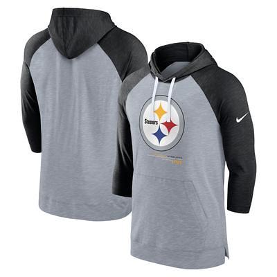 Men's Antigua Heathered Gray Pittsburgh Steelers Logo Victory