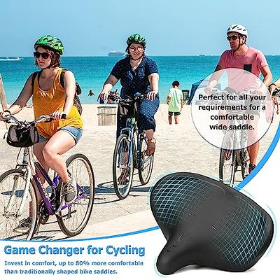 Zacro Big Size Exercise Bike Seat, Soft Wide Gel Bicycle Cushion for Bike Saddle