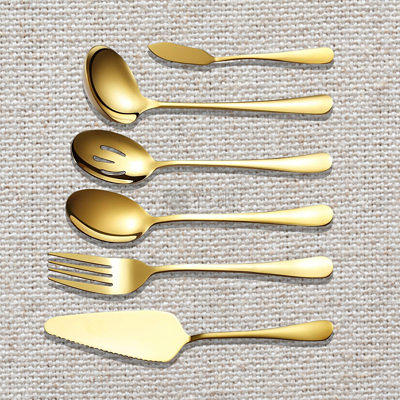 Gold Kitchen Utensils Set, Standcn 9 PCS 304 Stainless Steel All Metal Cooking  Tools with Meat Fork, Solid Spoon, Slotted Spoon, Spatula, Ladle, Skimmer,  Slotted Spatula, Spaghetti Server, Large Spoon - Yahoo Shopping