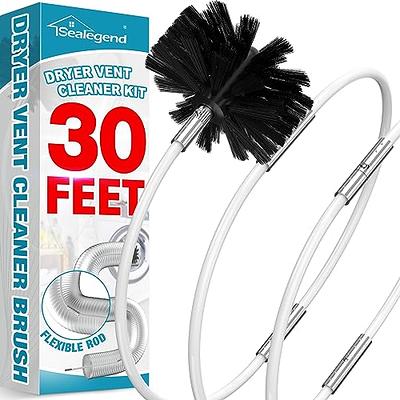 Sealegend 30 Feet Dryer Vent Cleaner Kit Lint Remover Fireplace