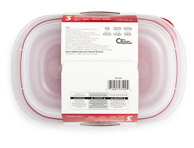 Rubbermaid TakeAlongs 4 Cup Rectangle Food Storage Containers, Set