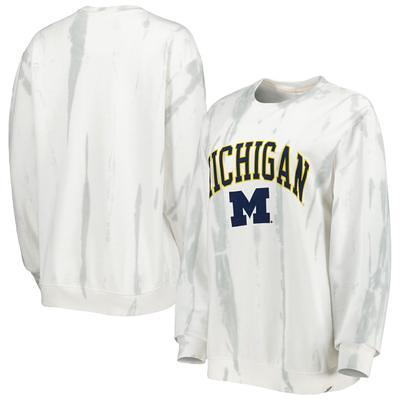UCLA Bruins League Collegiate Wear Classic Arch Dye Terry Pullover  Sweatshirt - White/Silver