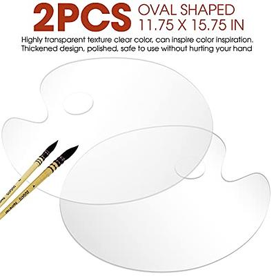 2Pcs Acrylic Paint Palette Transparent Clear Gouache Artist Paint