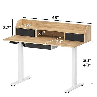 Jceet 63x30 Inches Dual Motor Electric Standing Desk with Drawer,  Adjustable Height Sit Stand Up Desk with Storage Shelf, Home Office Desk  Computer Workstation with Dark Walnut Top/Black Frame - Yahoo Shopping