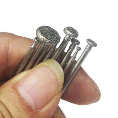 13 Pcs Ball Shape Diamond Burr Set, 3/32 Inch Shank Stone Carving Bits for  Dremel Rotary Tool