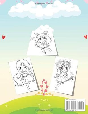 Chibi Girl Coloring Book: Cute Coloring Pages for Teens and Adults