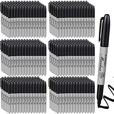 Permanent Markers Bulk Black Permanent Marker Set Fine Point Marker Pens  Work on Wood, Metal, Stone, Glass(300 Pack) - Yahoo Shopping