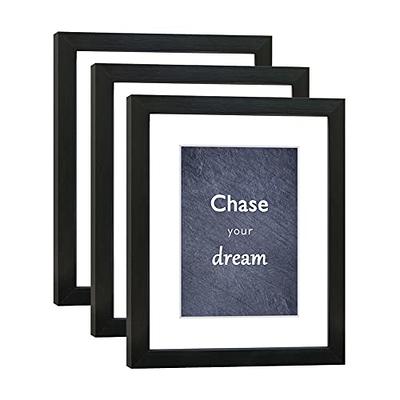 upsimples 4x6 Picture Frame Set of 3, Made of High Definition Glass for  3.5x5 with Mat or 4x6 Without Mat, Wall and Tabletop Display Photo Frames