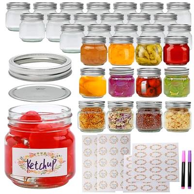 32 Pcs 8 oz Glass Jars with Black Metal Lids Round Empty Candle Making Jar  Bulk Small Candle Jars Leakproof Canning Body Butter Containers for Spice