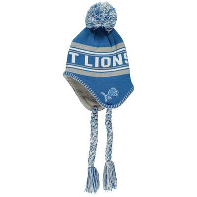 Men's New Era Blue Detroit Lions Cuffed Knit Hat