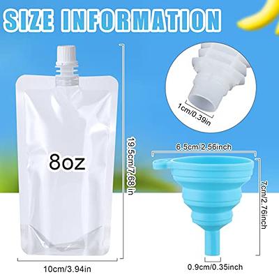  24 Pcs Plastic Flasks, 8 Oz Concealable and Reusable Drink  Pouches, Leak-Proof Food Grade Plastic for Travel : Home & Kitchen