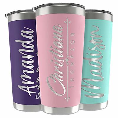 Birthday Girl Personalized Glass Can with Name, 16 oz Glass Tumbler with Bamboo Lid and Straw from BluChi