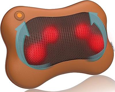 KNQZE Neck Massager with Heat, Electric Deep Tissue 4D Expert Kneading  Massage, Shiatsu Neck and Back Massage Pillow for Neck, Back, Shoulder and  Leg Pain Relief, Gift for Men Women Mom and