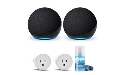 Echo Dot (4th Gen) International Version - Smart speaker with Alexa -  Charcoal with Sengled Bluetooth Color bulb