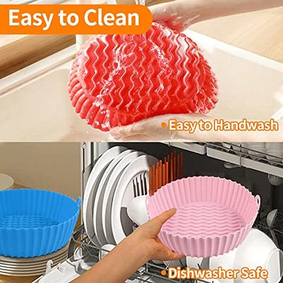 TMYIOYC 3-Pack Air Fryer Silicone Pot, 8.5 Inch Air Fryer Basket, Food  Grade Accessories, Reusable Air Fryer Liner, Replacement of Parchment Liners,  No Need to Clean the Fryer(For 5 to 6QT) 