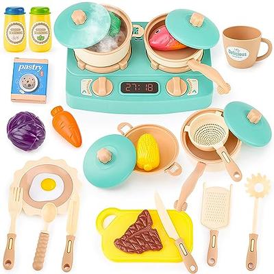 Costway Wood Kitchen Toy Kids Cooking Pretend Play Setw/Utensils, Sounds &  Wordpad White TY326396 - The Home Depot