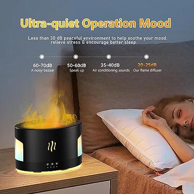 DEPULAT Flame Aroma Diffuser 450ml,Air Humidifier with Bluetooth